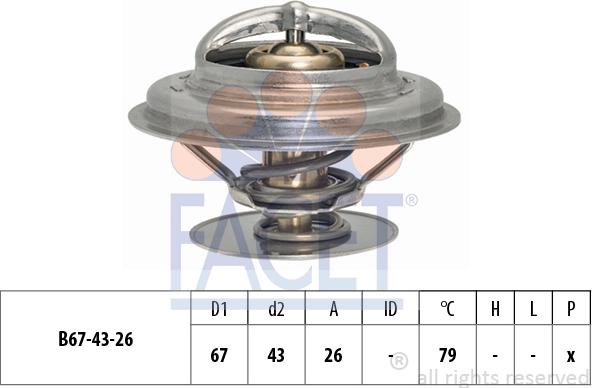 FACET 7.8578S - Термостат, охладителна течност vvparts.bg