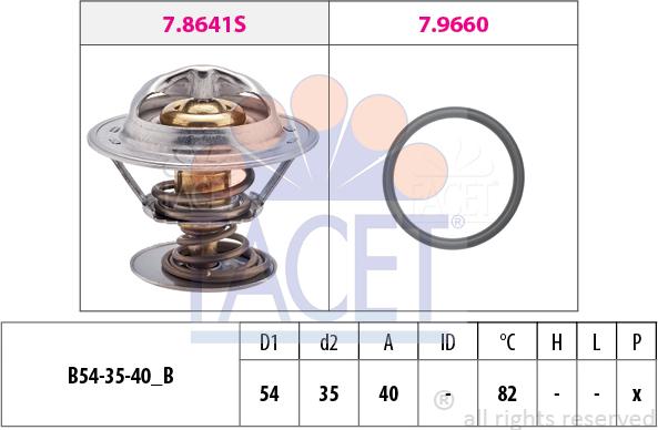 FACET 7.8641 - Термостат, охладителна течност vvparts.bg