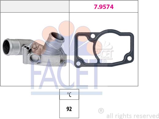 FACET 7.8664 - Термостат, охладителна течност vvparts.bg