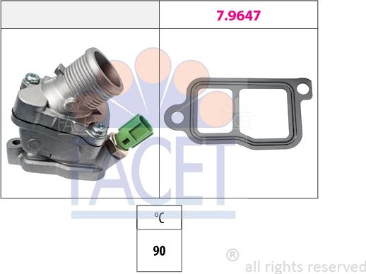 FACET 7.8606 - Термостат, охладителна течност vvparts.bg