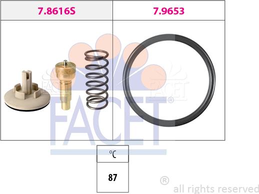 FACET 7.8616 - Термостат, охладителна течност vvparts.bg