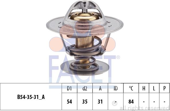 FACET 7.8612S - Термостат, охладителна течност vvparts.bg