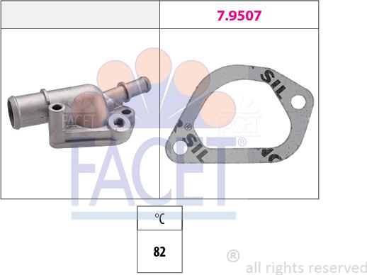 FACET 7.8154 - Термостат, охладителна течност vvparts.bg