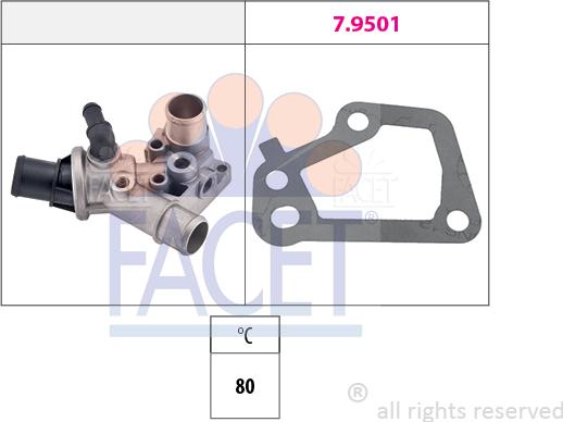 FACET 7.8152 - Термостат, охладителна течност vvparts.bg