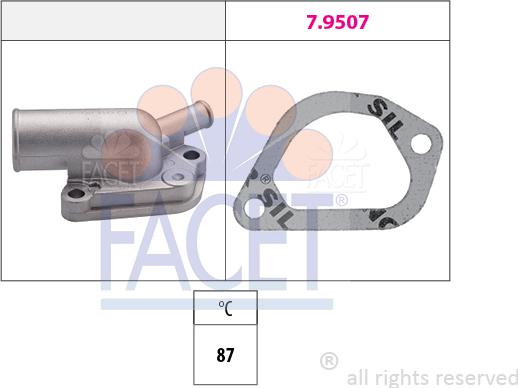 FACET 7.8163 - Термостат, охладителна течност vvparts.bg