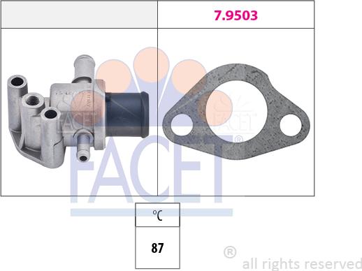 FACET 7.8105 - Термостат, охладителна течност vvparts.bg