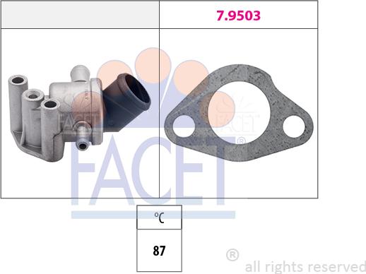 FACET 7.8106 - Термостат, охладителна течност vvparts.bg