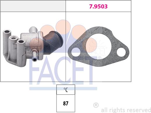 FACET 7.8107 - Термостат, охладителна течност vvparts.bg