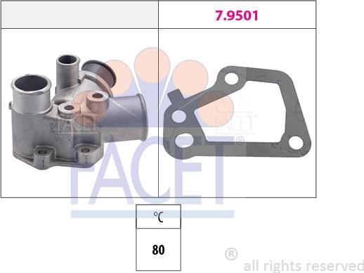 FACET 7.8125 - Термостат, охладителна течност vvparts.bg