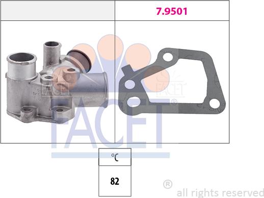 FACET 7.8128 - Термостат, охладителна течност vvparts.bg