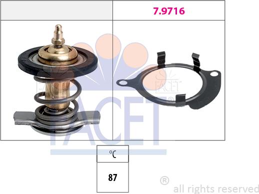 FACET 7.8820 - Термостат, охладителна течност vvparts.bg