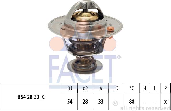 FACET 7.8870S - Термостат, охладителна течност vvparts.bg