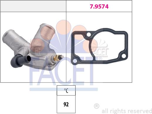 FACET 7.8348 - Термостат, охладителна течност vvparts.bg