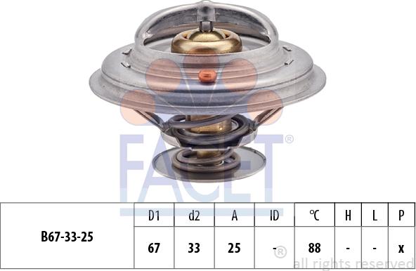 FACET 7.8361S - Термостат, охладителна течност vvparts.bg