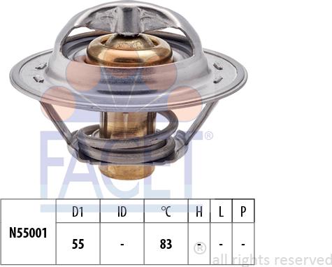 FACET 7.8304S - Термостат, охладителна течност vvparts.bg