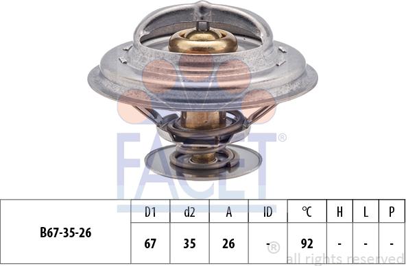 FACET 7.8302S - Термостат, охладителна течност vvparts.bg