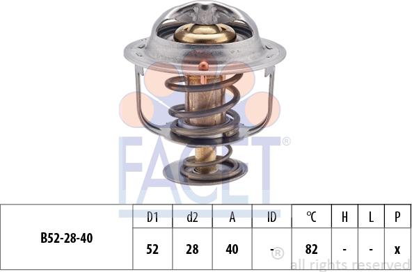 FACET 7.8383S - Термостат, охладителна течност vvparts.bg