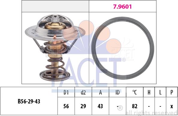 FACET 7.8339 - Термостат, охладителна течност vvparts.bg