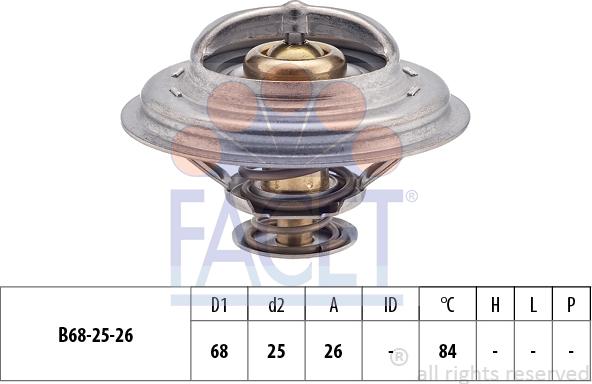 FACET 7.8326S - Термостат, охладителна течност vvparts.bg