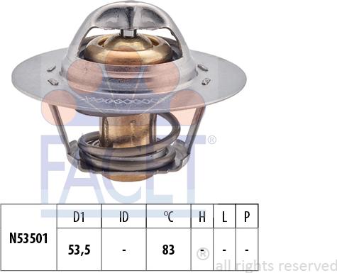 FACET 7.8240S - Термостат, охладителна течност vvparts.bg