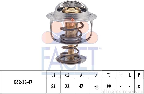 FACET 7.8205S - Термостат, охладителна течност vvparts.bg