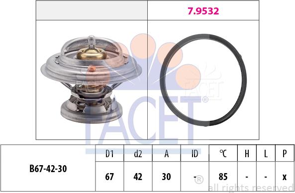 FACET 7.8280 - Термостат, охладителна течност vvparts.bg