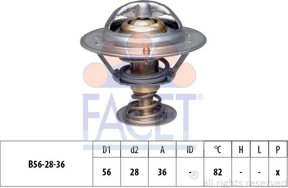 FACET 7.8222S - Термостат, охладителна течност vvparts.bg