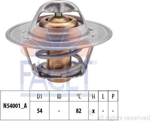 FACET 7.8273S - Термостат, охладителна течност vvparts.bg