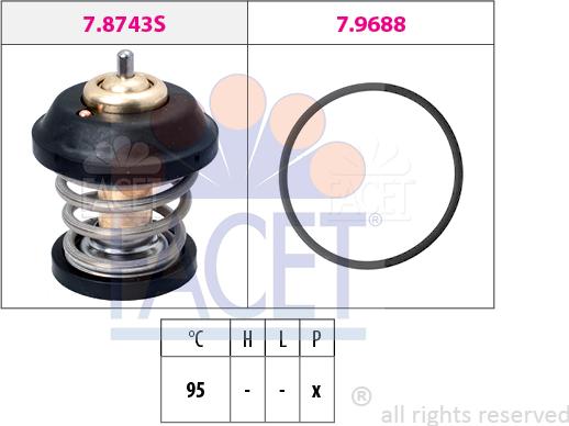 FACET 7.8743 - Термостат, охладителна течност vvparts.bg