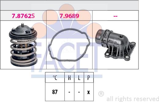 FACET 7.8763K - Термостат, охладителна течност vvparts.bg