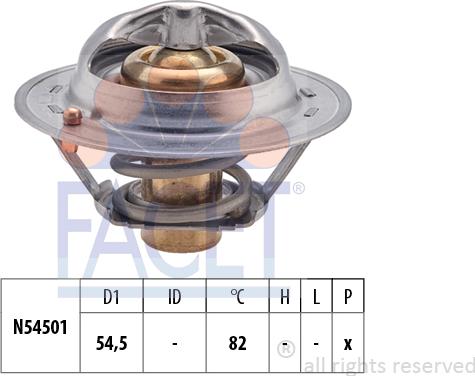 FACET 7.8712S - Термостат, охладителна течност vvparts.bg