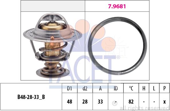 FACET 7.8724 - Термостат, охладителна течност vvparts.bg