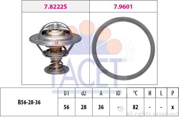 FACET 7.8728 - Термостат, охладителна течност vvparts.bg