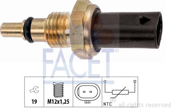 FACET 7.3400 - Датчик, темература на маслото vvparts.bg