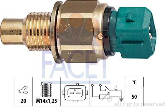 FACET 7.3554 - Датчик, температура на охладителната течност vvparts.bg