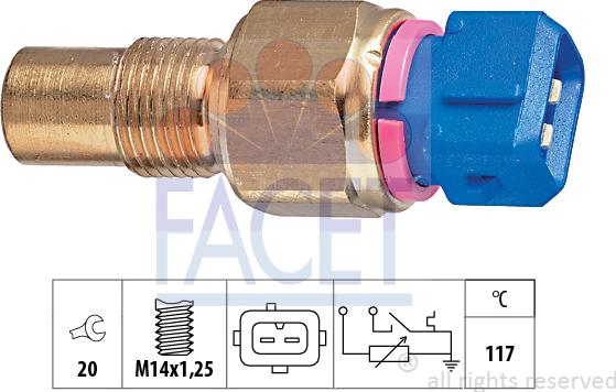 FACET 7.3553 - Датчик, температура на охладителната течност vvparts.bg