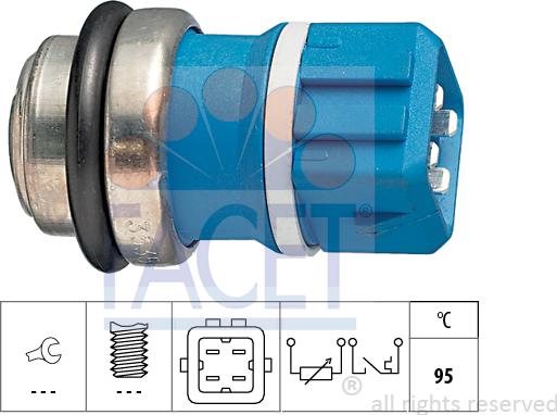 FACET 7.3535 - Датчик, температура на охладителната течност vvparts.bg