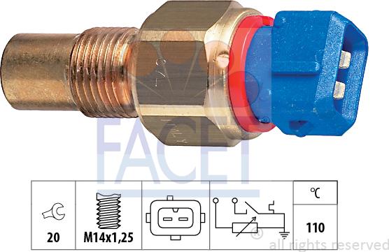 FACET 7.3521 - Датчик, температура на охладителната течност vvparts.bg