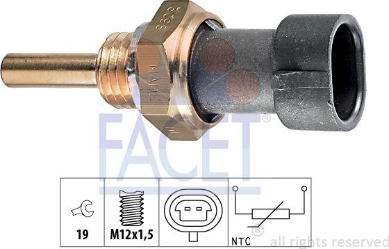 FACET 7.3098 - Датчик, темература на маслото vvparts.bg