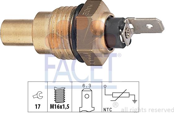 FACET 7.3041 - Датчик, температура на охладителната течност vvparts.bg