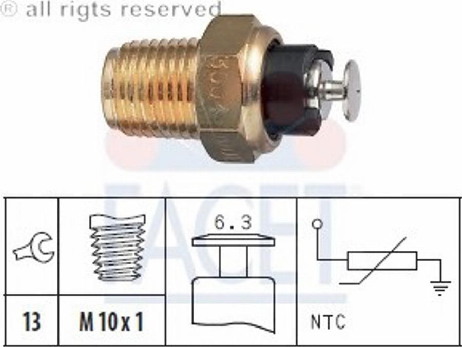 FACET 7.3004 - Датчик, температура на охладителната течност vvparts.bg