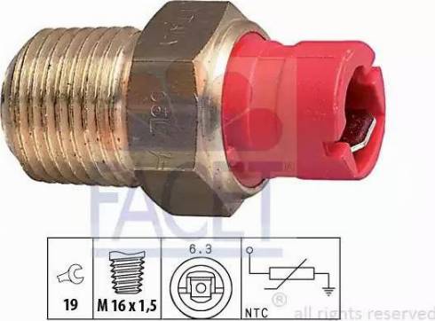 FACET 7.3011 - Датчик, температура на охладителната течност vvparts.bg