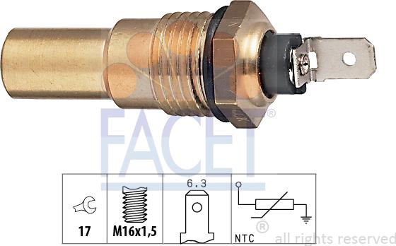 FACET 7.3035 - Датчик, температура на охладителната течност vvparts.bg