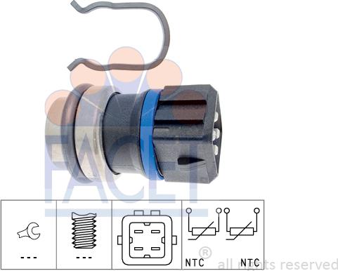 FACET 7.3146 - Датчик, температура на охладителната течност vvparts.bg