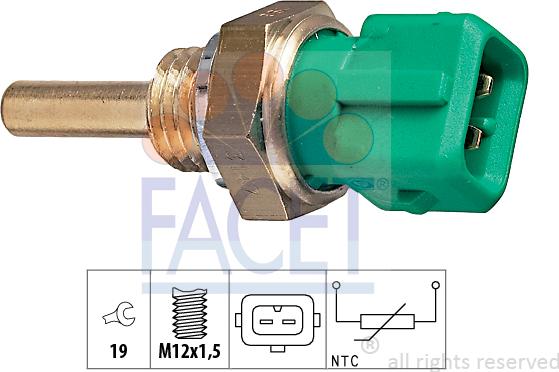 FACET 7.3147 - Датчик, температура на охладителната течност vvparts.bg