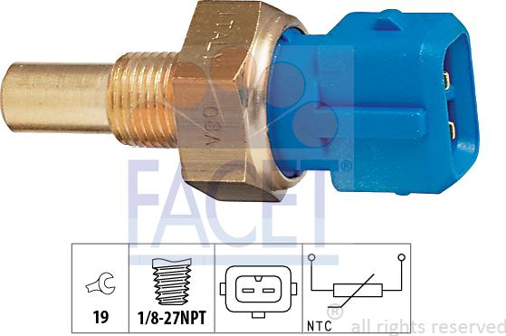 FACET 7.3156 - Датчик, температура на охладителната течност vvparts.bg