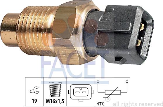 FACET 7.3160 - Датчик, температура на охладителната течност vvparts.bg