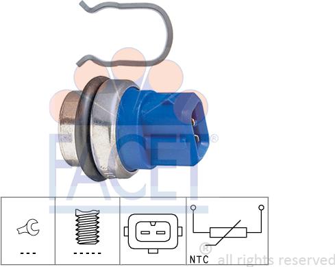 FACET 7.3101 - Датчик, температура на охладителната течност vvparts.bg