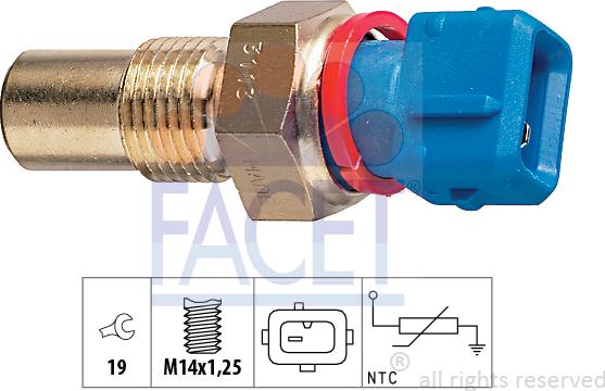 FACET 7.3113 - Датчик, темература на маслото vvparts.bg