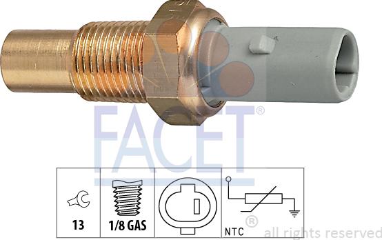 FACET 7.3184 - Датчик, температура на охладителната течност vvparts.bg